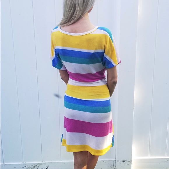 🎉 HP 🎉 Rainbow Striped Dress - Picture 3 of 3